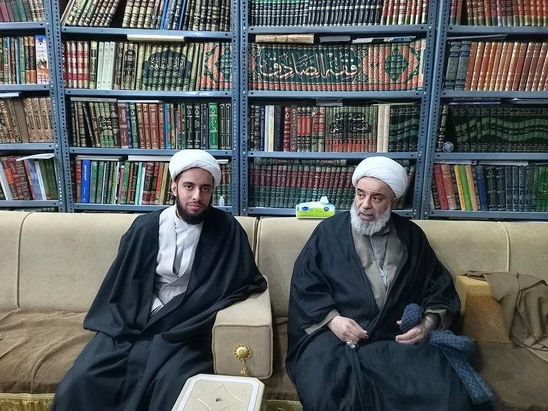 الشيخ حيدر الموله يزور آية الله الشيخ محمد السند